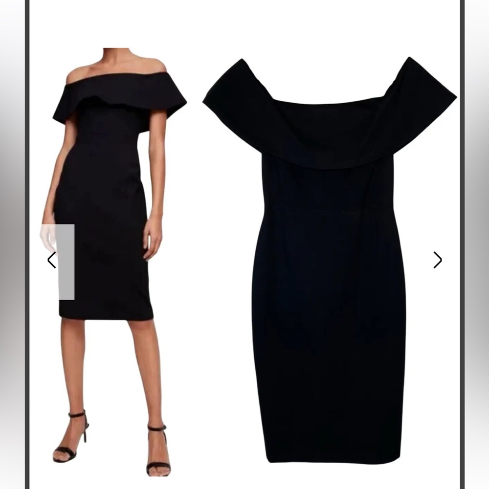 Artizia Babaton Off the Shoulder Ruslan Midi Dress Black size 6
